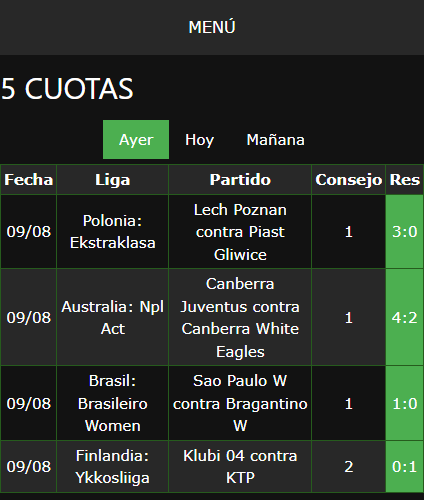 boleto de apuesta vip ganada